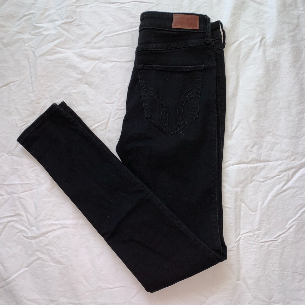 black high rise hollister jeans